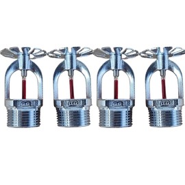 UCCKEYI Globe GL5601 155°F Chrome Pendent Fire Sprinkler Head 1/2" Glass Ball Quick Response (4Pcs)