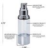 Perfume Studio Airless Pump Bottle Refillable; 30ml. Ideal Airless Dispenser