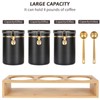 Yangbaga 304 Stainless Steel Coffee Canisters for Ground Coffee,3 x