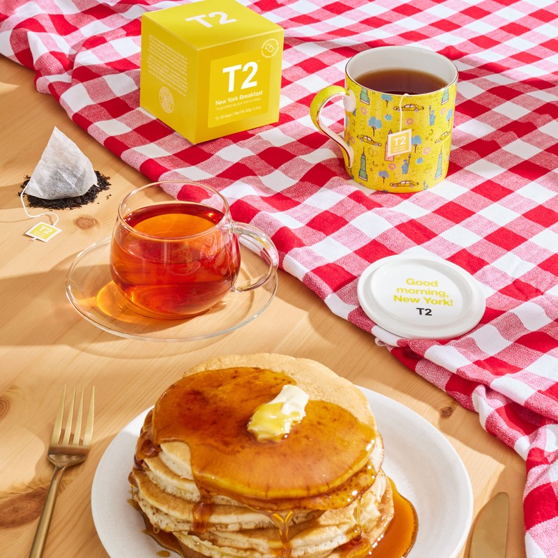 T2 Tea New York Breakfast Black Tea Bags in Box,