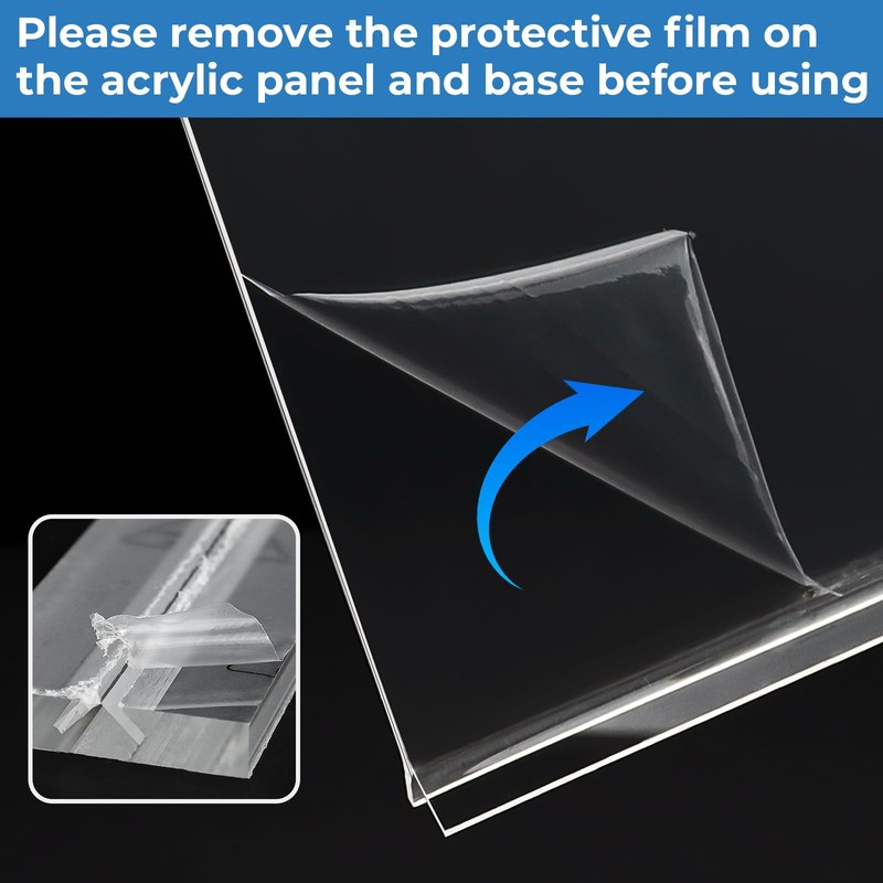 Arrobust A5 Acrylic Sign Holder, 3 Pack Clear Display Table