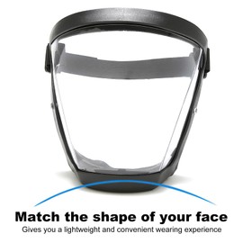 Wowlela Anti-Fog Protective Full Face Shield, Adjustable Full Face Protective Shield Visor, HD Reusable Face Protective Cover with Replaceable Filter Cotton for Daily activities and Working