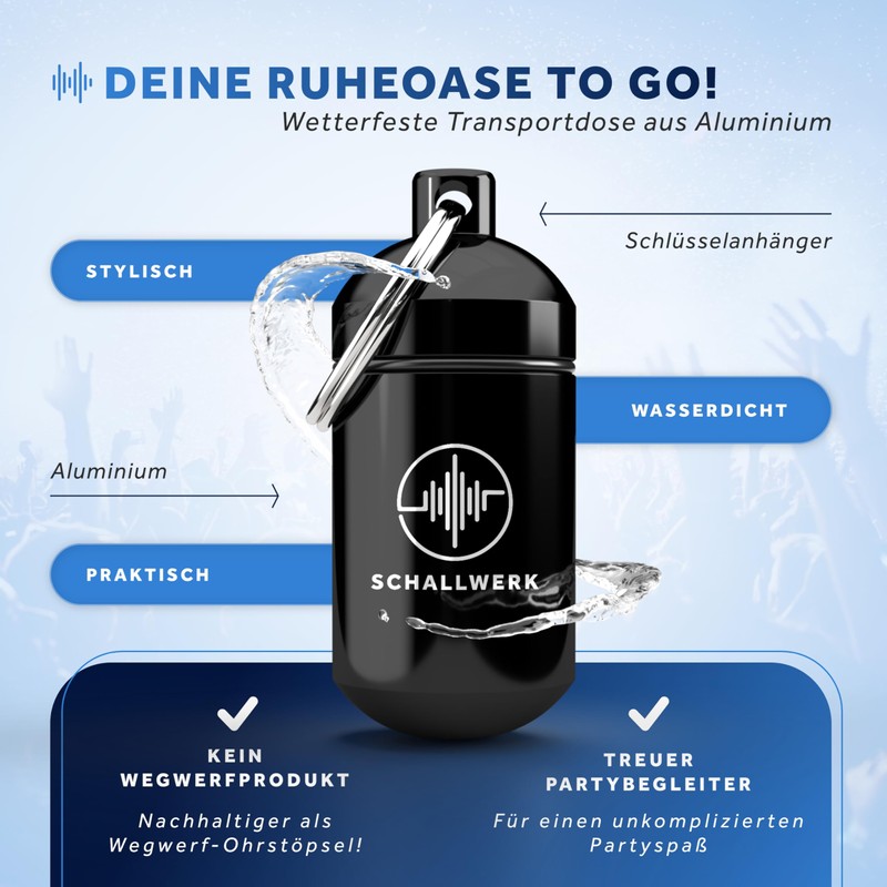 SCHALLWERK Music+ | Discreet Ear Protection Earplugs - Dampen Noise