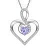 Lwsary Love Heart Pendant Necklace 925 Sterling Silver Infinity Necklace