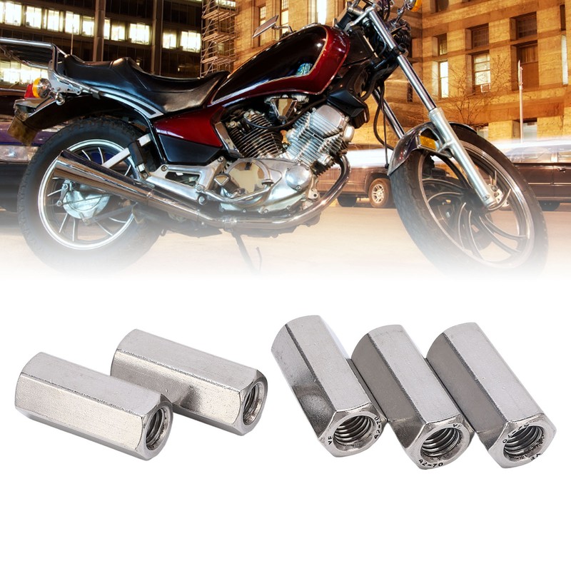 5Pcs Coupling Nut Hex Stainless Steel Anti Corrosion M12 Connector