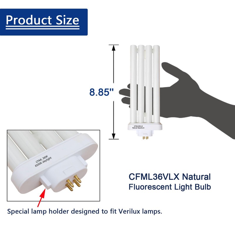 Valoisa CFML36VLX 36W Natural Daylight Spectrum Compact Fluorescent Light Bulb,Replacement