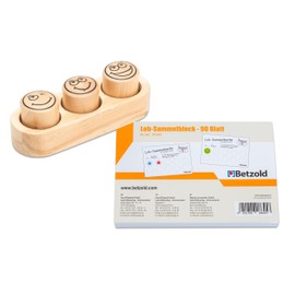 Betzold - Reward Set Wooden Stamp and Praise Collection Pad - Teacher Accessories School Nursery