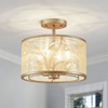AGV LIGHTING CL022 K9 Crystal Semi Flush Mount Ceiling Light