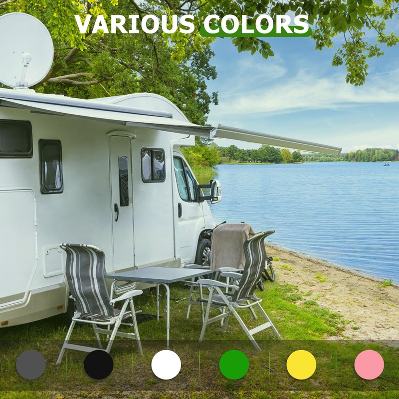 SCITOO RV Awning Fabric Replacement Heavy-Duty Weatherproof Vinyl Universal Camper