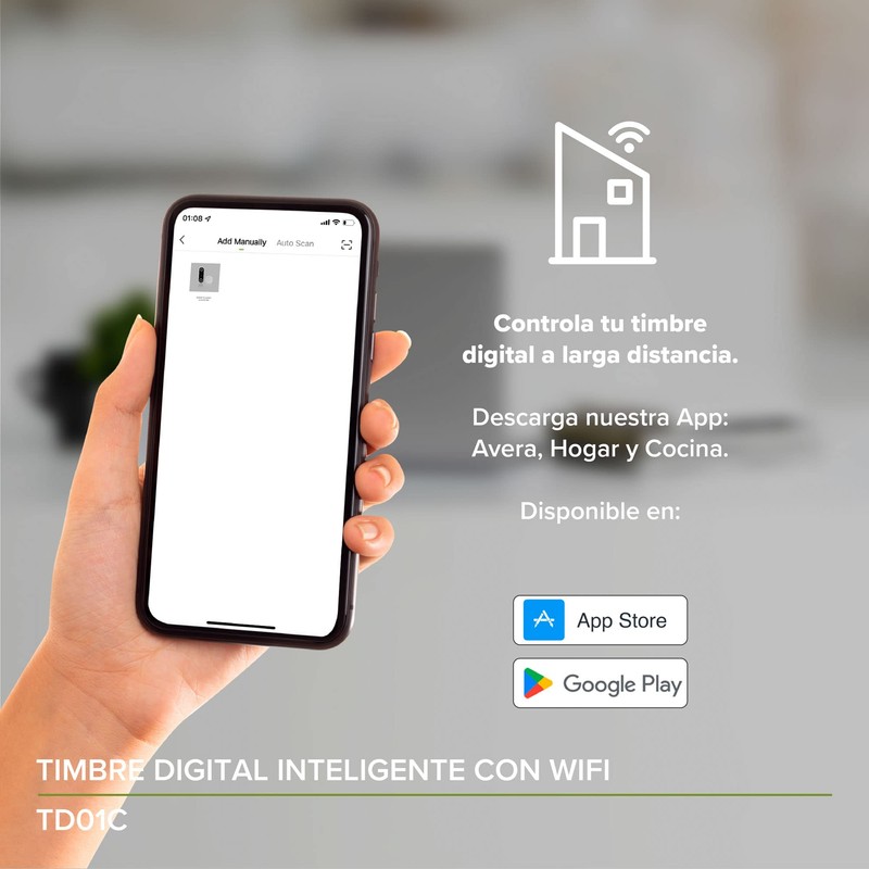AVERA Timbre Inalambrico con Detección de Movimiento, Video en Tiempo