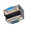 xiwai DB9P 90 Degree Down Angled Gender Changer D-Sub 9Pin
