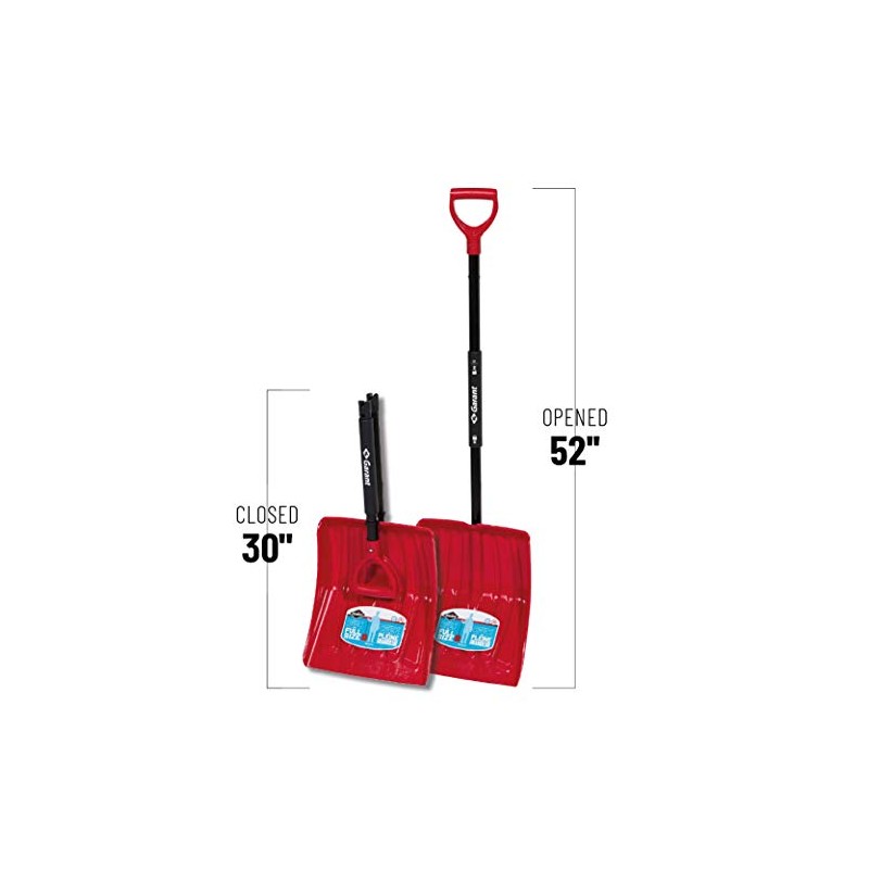 Foldable snow shovel,13.9 in. poly blade