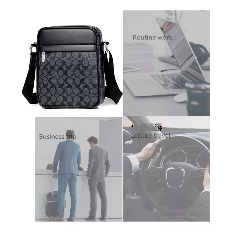 SH Bandolera Hombre Mujer Cuero Crossbody Bolsa Mariconera,2pcs