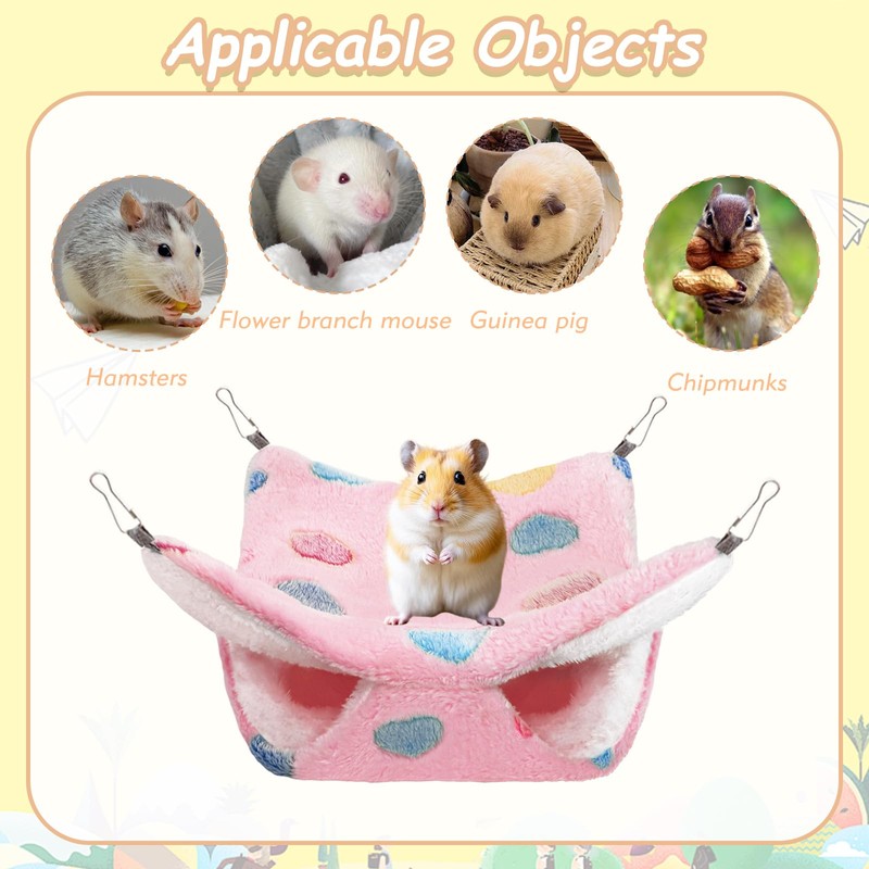 Fuzzivator 2 Pcs of Rat Hammocks Small Animal Hammock Rat
