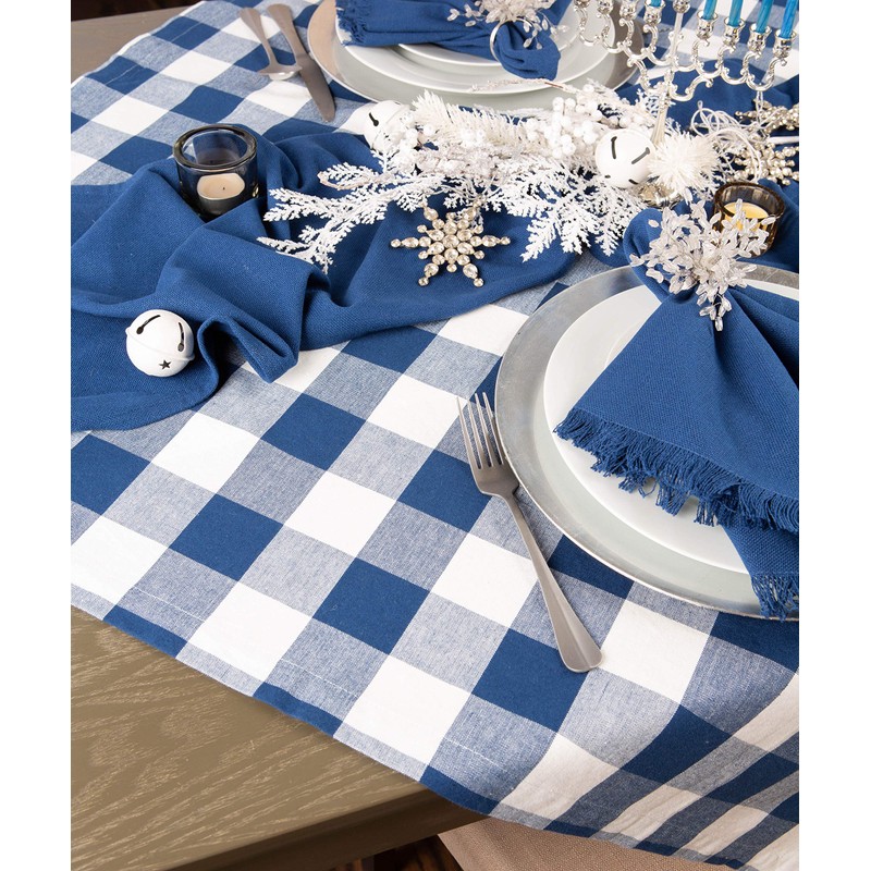 DII Buffalo Check Collection, Classic Farmhouse Tablecloth, Table Topper, 40x40,