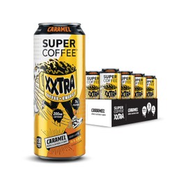 Super Coffee XXTRA, Keto Protein Coffee (0g Added Sugar, 7g Protein, 130 Calories) [Caramel] 15 Fl Oz, 12 Pack | Iced Smart Coffee Drinks - SoyFree GlutenFree