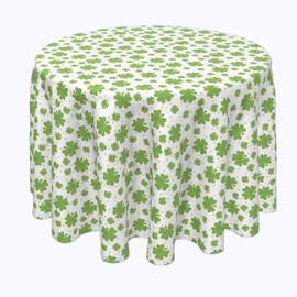 Fabric Textile Products, Machine Washable, 100% Milliken Polyester, Tablecloths, Table Runners, Napkins, & Outdoor Tablecloths, Swirling Clover Swirls (90" Round)