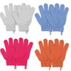 8 PCS Exfoliating Gloves Set, Polyester Exfoliator Mitts for Body