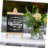FUNOMOCYA Portable Letter Board Wooden Blackboard Stand for Wedding Kitchen