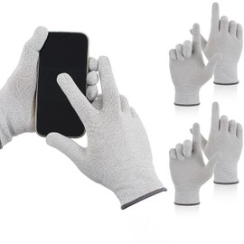Teenyyou 2 Pairs Conductive Gloves Unisex Computer Gloves Protection for Hands and Wrists, with Touch Screens for Phone(M)