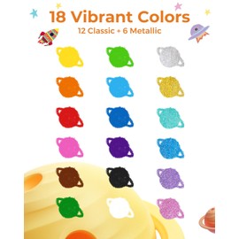 JUPITEARTH 18 Colors Twist Crayons for Toddlers 1-3, Non-Toxic Washable Crayons for Ages 4-8 with Storage Bucket, Ultra-Silky and Easy to Hold Art Supplies,Ideal Christmas Gift for Boys and Girls