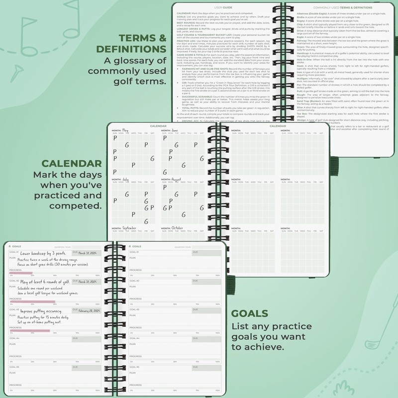 Clever Fox Golf Log Book – Small Training & Scorecard