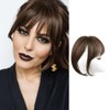 XFSRG Clip-In Ponytail Real Hair Clip-In Bangs with Temples Top