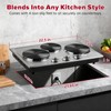 CUSIMAX Electric Hot Plate for Cooking,1800W Triple Burner Portable Electric