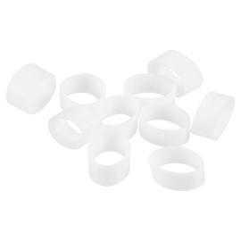 QUARKZMAN Pack of 50 Rubber Bands, 8 x 5 mm Rubber Bands, Rings, Cable Ties, Strong Elastic Bands, Non-Slip for Cable Wrapping, Bag Packaging, White