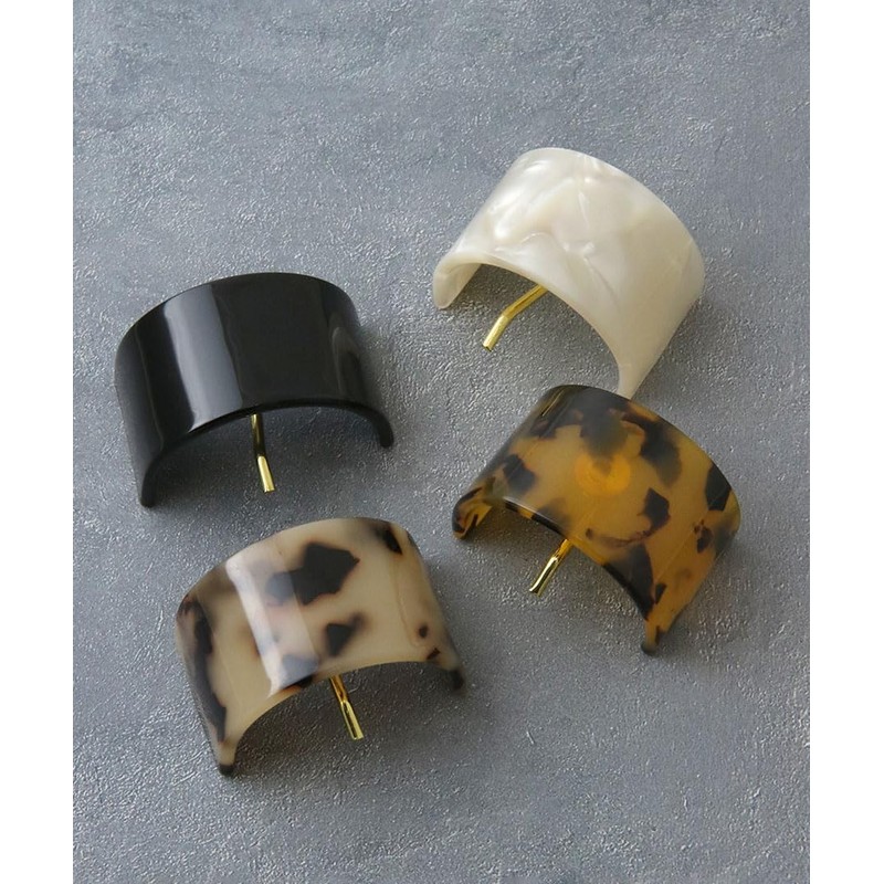 VingTAINE H-566-WH-CAFF Tortoise Shell Style Plate Hair Cuff, Marble Hair