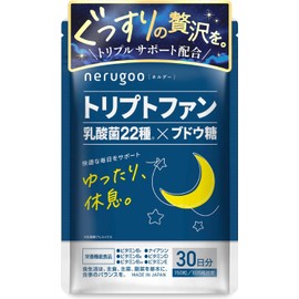 Nerugoo Sleep Support Supplement – 13,500mg Tryptophan, 14 Probiotic Strains, GABA & Theanine-Free – No Additives – 150 Tablets (30-Day Supply) – Made in Japan in GMP-Certified Facility