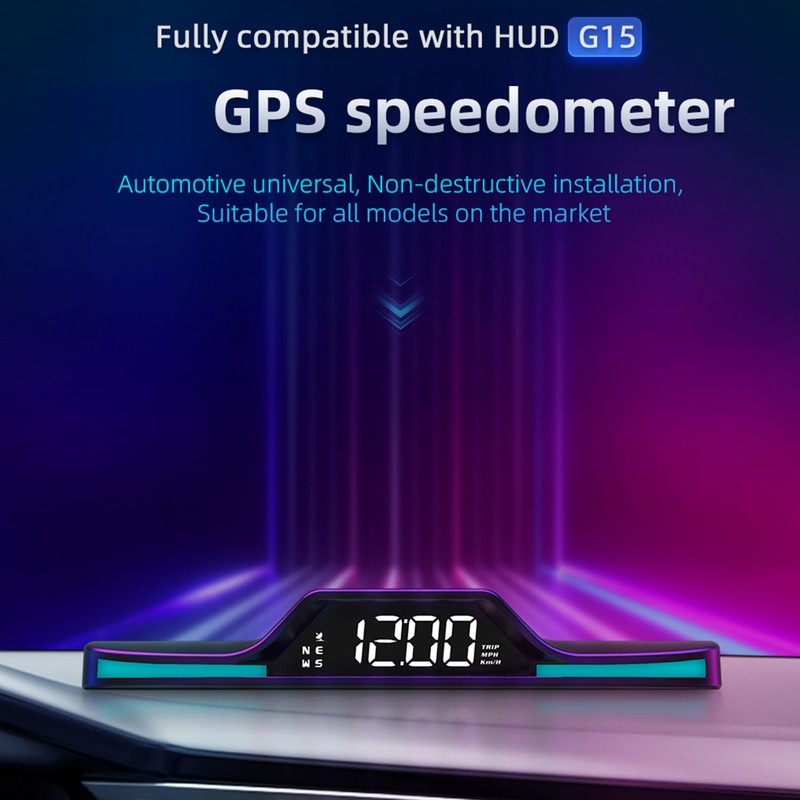 BOFRHME G15 HUD Head-Up Display GPS Speeding Alarm Driving Speed