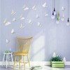 SING F LTD 48Pcs Rose Gold Silver Tone Butterfly Wall