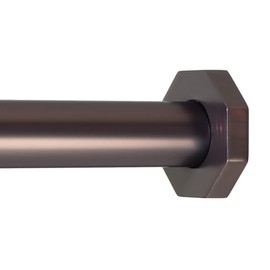 Ivilon Tension Curtain Rod - Hexagonal Spring Tension Rod for Windows or Shower, 24 to 36 Inch, ORB