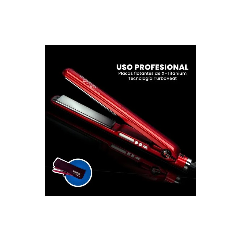 Alaciadora Profesional X-titanium 25mm Timco Tit-230r Color Rojo