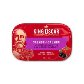 King Oscar, Skinless & Boneless Salmon, Mediterranean Style, 115 g