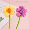 Framendino, 4 Pack Crochet Flower Hair Clips Knitting Hairpins for