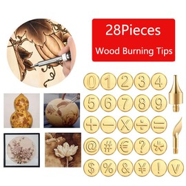 Wood Burning Tips Letters Uppercase Alphabet Branding and Personalization Set for Wood and Other Surfaces by Wooden Letters (Golden)