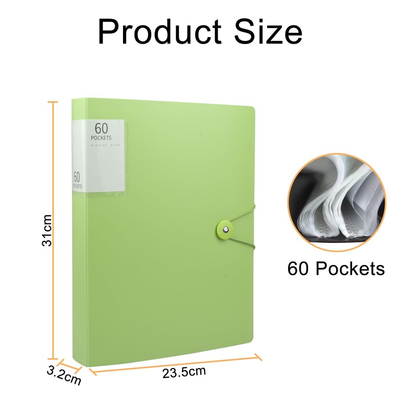 A4 Display Folders with 60 Pockets, Display Book Folders for