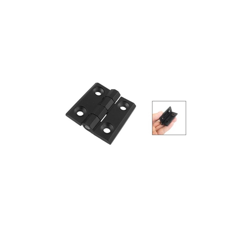 Sourcingmap Reinforced Aluminum Door Bearing Hinge, 50mm x 50mm, Black
