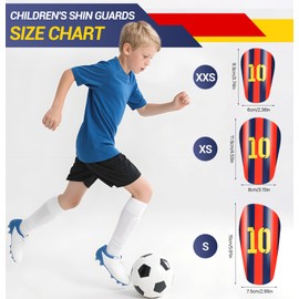 Ecoret-Pro Pack of 2 Mini Shin Pads, Children's Football, Small Shin Pads in Various Sizes, Lightweight, Comfortable, High Impact Resistance for Football Training and Competitions, No. 10 S