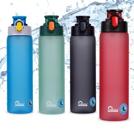 Majestic Sport Okosei Water Bottle, 750 ml, BPA-Free, Tritan, Gym Bottle, Sports Bottle for Bicycle, Outdoor, Fitness, Lightweight, Shockproof, Reusable, Red