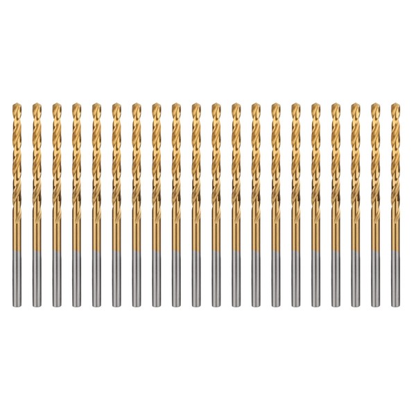 1/16" Titanium Drill Bits, HSS Metal Jobber Length Twist Drill
