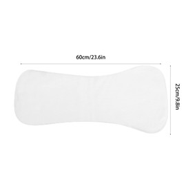 Adult Cloth Nappy, 4-Ply Reusable Washable Nappy Nappy Soft Absorbent Inserts Pad for Incontinence in the Elderly (White)