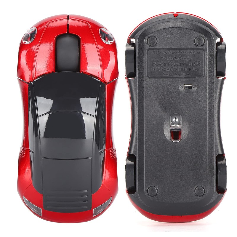 Fussbudget 2.4G Cordless Car Shaped Mouse, Portable Optical Wireless Car