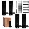 ZJIVQO 4 PCS Fence Post Security, Brackets Fence Post Holder,