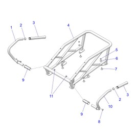 Polaris Snowmobile Passenger Hand Grips Weld, Right, Medium Gloss Black, Genuine OEM Part 1017712-067, Qty 1
