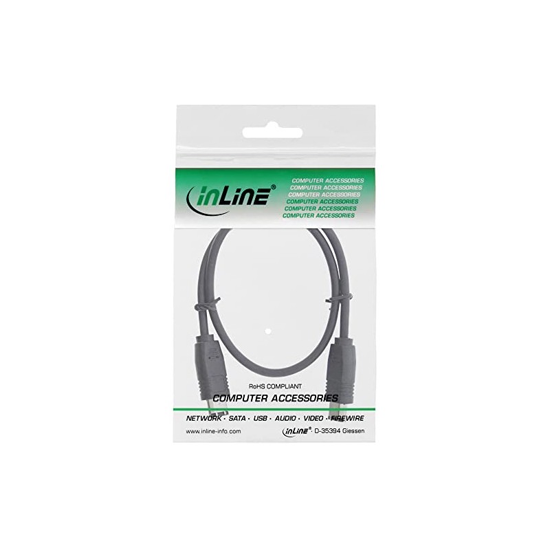 InLine 0.5m 6 Pin Jack to Jack IEEE1394 FireWire Cable