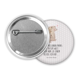 Mr. & Mrs. Panda 50mm Button Papa Bär - Geschenk, Familie, Pin, Vati, Danke Papa, Bruder, Vatertag, Oma, Papi, Onkel, Anstecknadel, Sohn