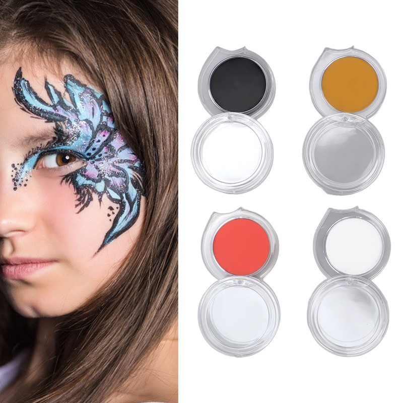Face Body Paint 4 Colors Hypoallergenic Makeup Face Painting Palette